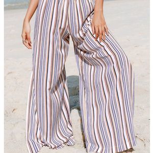 Cupshe Size Small Wide Leg Multicolor Stripe Pants